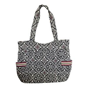 Vera Bradley Black And White Shoulder Bag Purse Tote